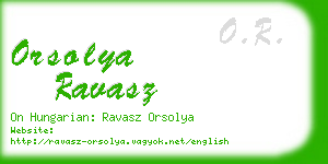 orsolya ravasz business card